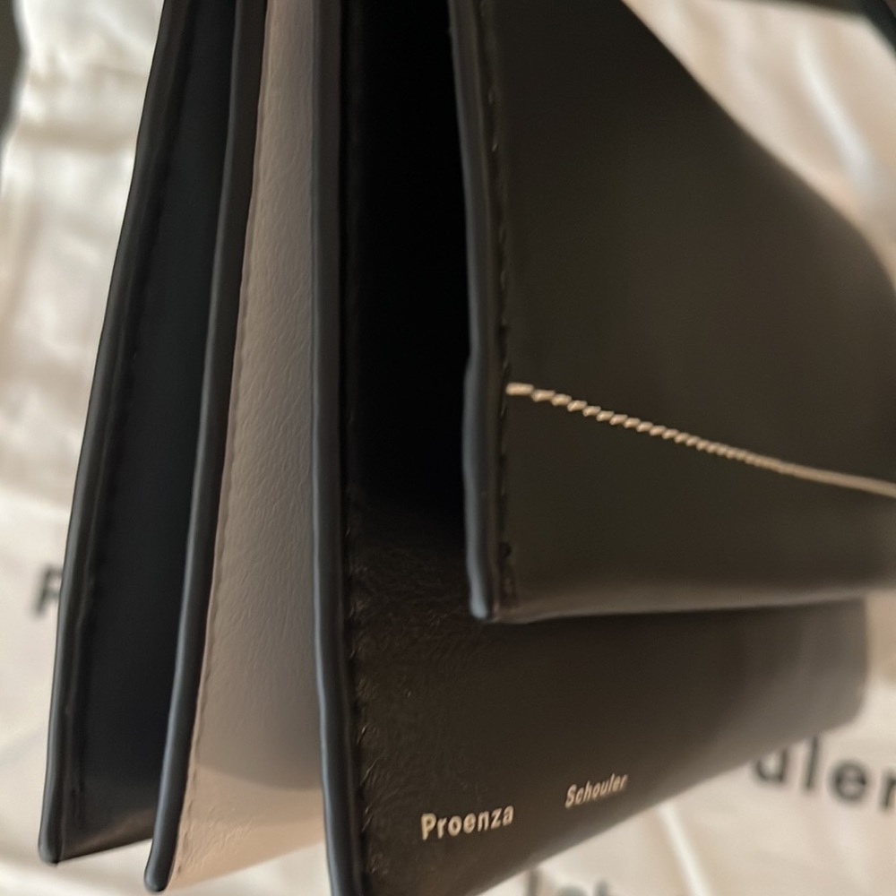 Proenza Schouler White Label black and white leather clutch/crossbody bag - Picture 8 of 8